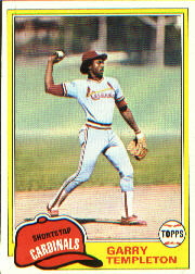 1981 Topps Baseball Cards      485     Garry Templeton